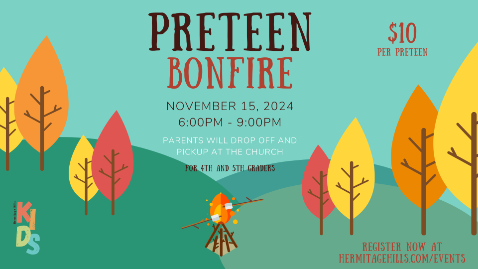 2024 preteen bonfire graphic